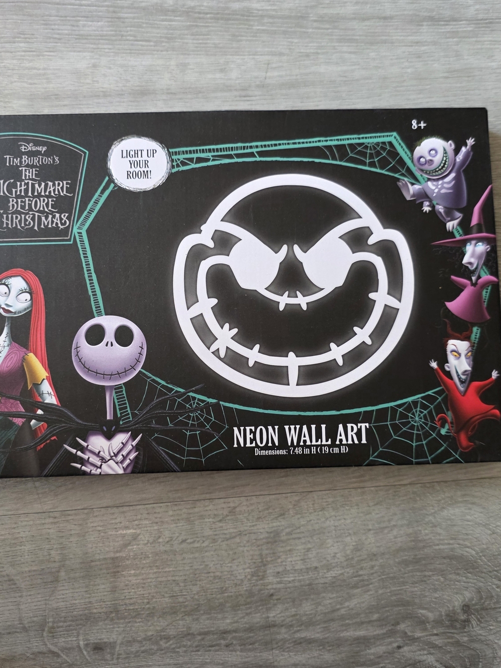 Disney The Nightmare Before Christmas Jack Skellington White Neon Wall Art